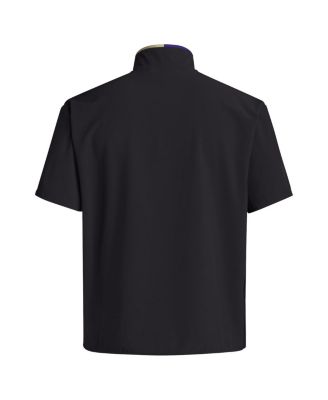 Men's Black Washington Huskies 2024 Coaches Sideline Half-Zip Short Sleeve Jacket