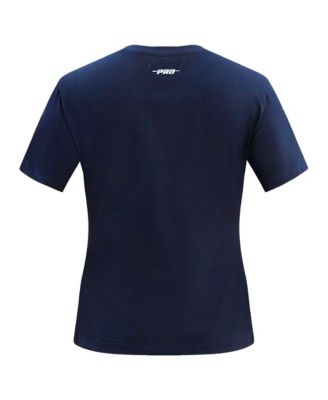 Women's Navy Houston Astros Rhinestone Slim Fit T-Shirt