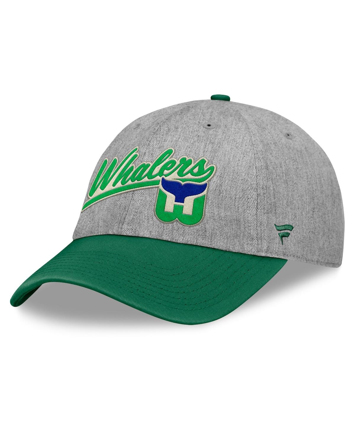 Fanatics Men's Gray/green Hartford Whalers Rebound Adjustable Hat