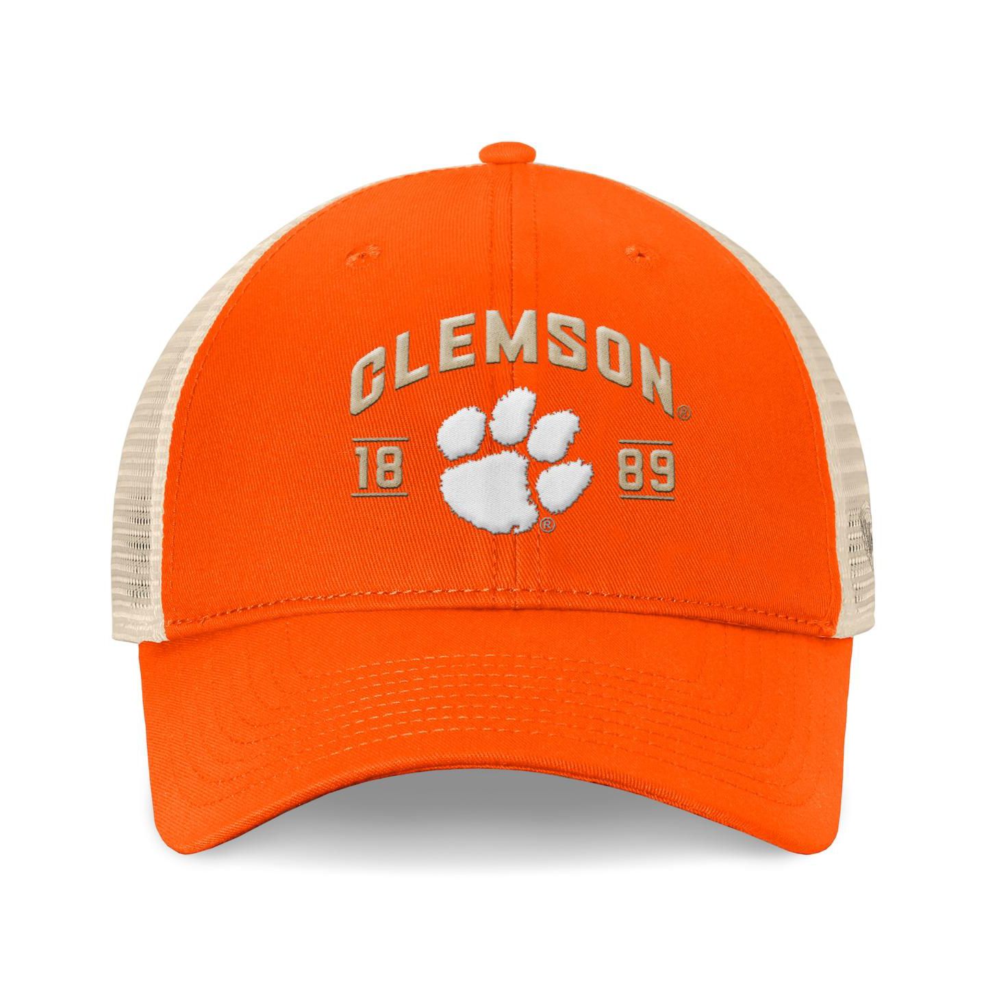 Мужская кепка Top of the World Orange Clemson Tigers Heritage Waylon Trucker Adjustable Hat — фото 2