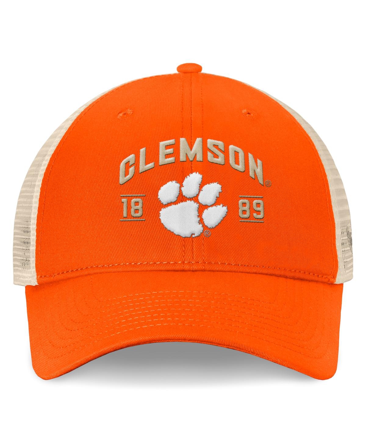 Top Of The World Men's Orange Clemson Tigers Heritage Waylon Trucker Adjustable Hat