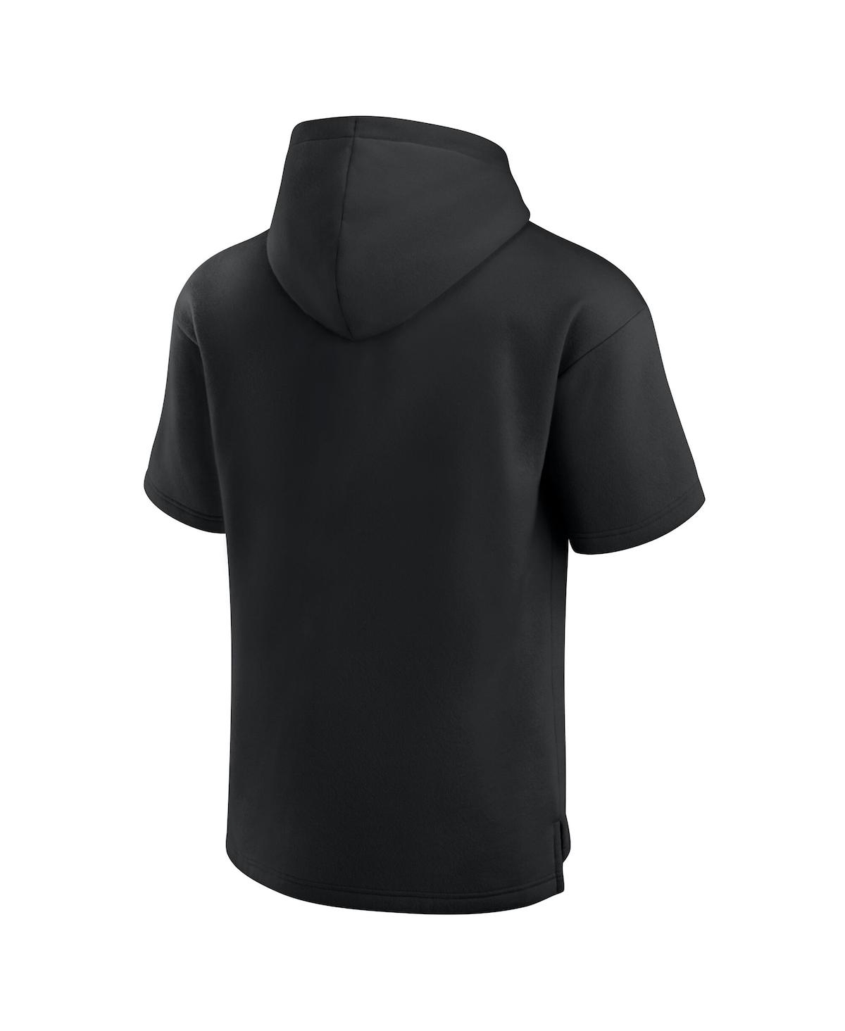 Fanatics Men's Black Pittsburgh Penguins Elements Ready Short Sleeve Pullover Hoodie In Black