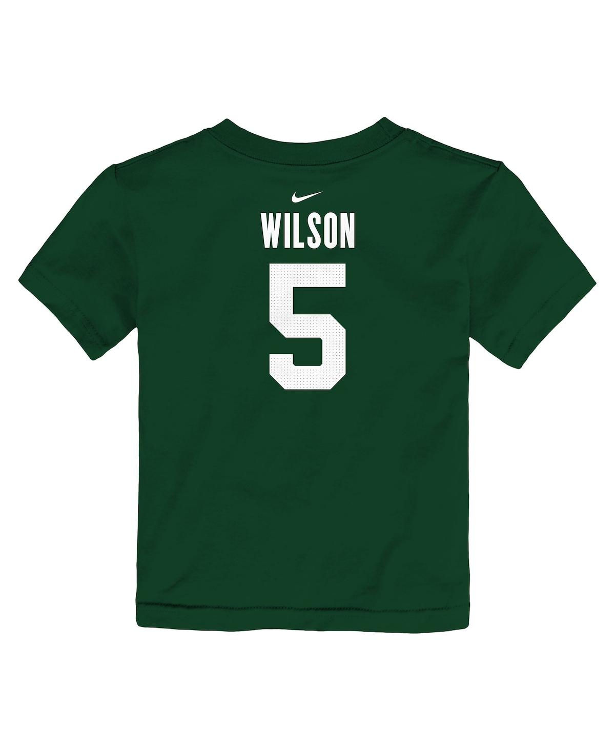 Nike Toddler Garrett Wilson Green New York Jets Player Name Number T-shirt