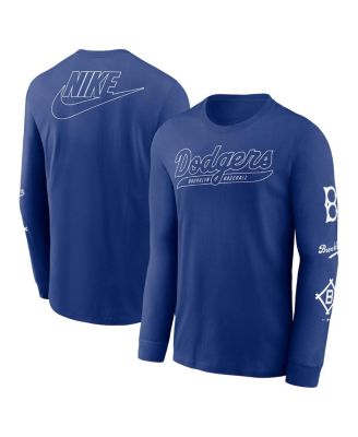 Nike - Men's Royal Brooklyn Dodgers Cooperstown Collection Knockout Long Sleeve T-Shirt