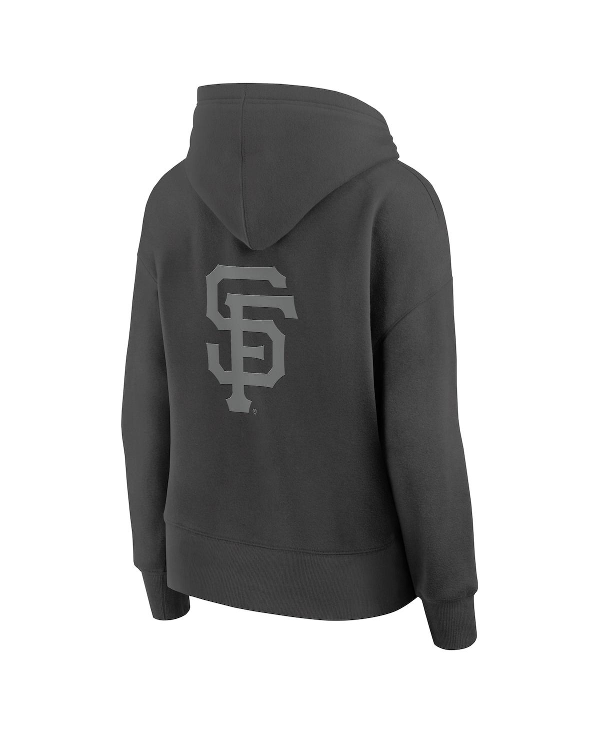 Fanatics Women's Charcoal San Diego Padres Elements Future Ground Subtle Tonal Pullover Hoodie In Black