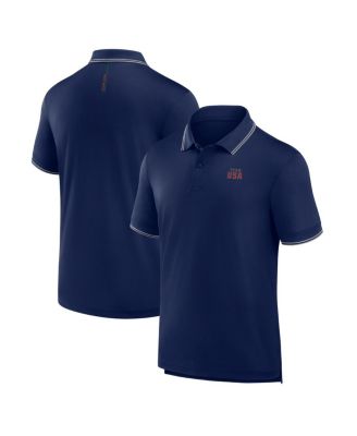 Fanatics - Men's Athletic Navy Team USA Front Office Move Mono Pique Polo Shirt