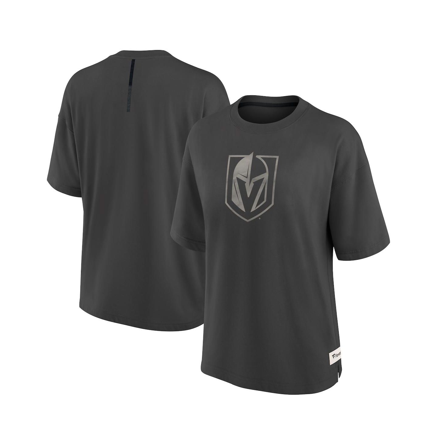 Женская футболка Fanatics Charcoal Vegas Golden Knights Oversized Elements Raw Edge Future Ground — фото 1