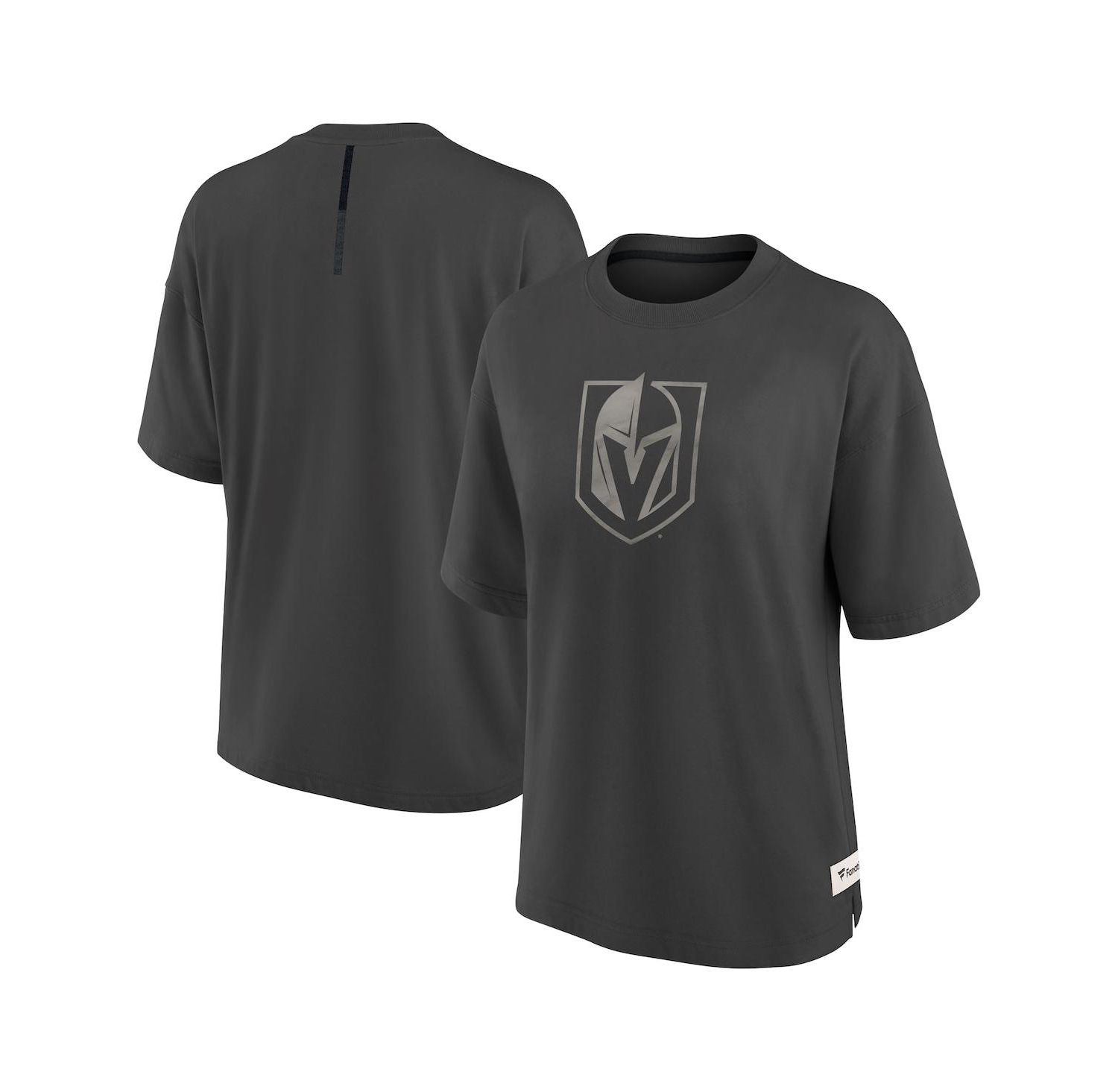 Women's Charcoal Vegas Golden Knights Oversized Elements Raw Edge Future Ground T-Shirt