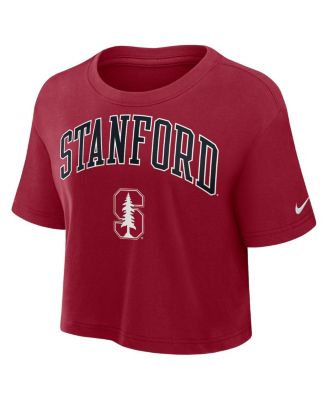 Women's Cardinal Stanford Cardinal Athletic Prep Arch Performance Cropped T-Shirt