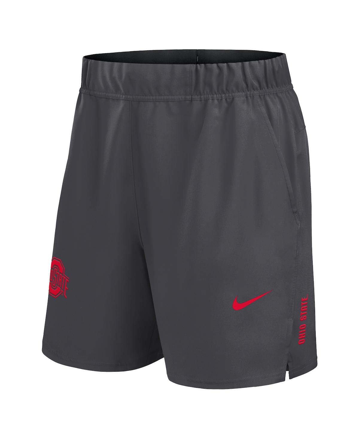 Nike Men's Charcoal Ohio State Buckeyes Primetime Woven Victory Performance Shorts In Gray
