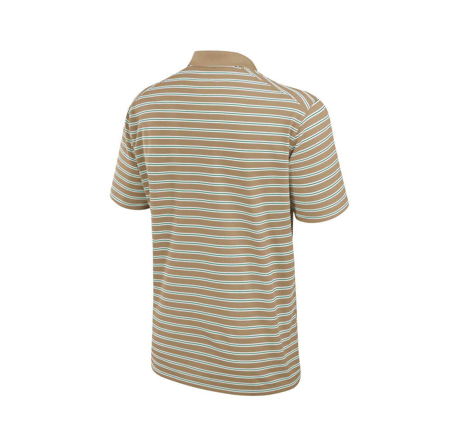 Men's Tan Oregon Ducks Athletic Prep Striped Performance Polo Shirt