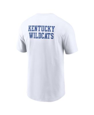 Men's White Kentucky Wildcats 2-Hit Stacked T-Shirt