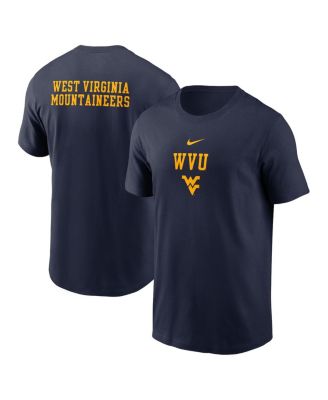 Nike - Men's Navy West Virginia Mountaineers 2-Hit Stacked T-Shirt