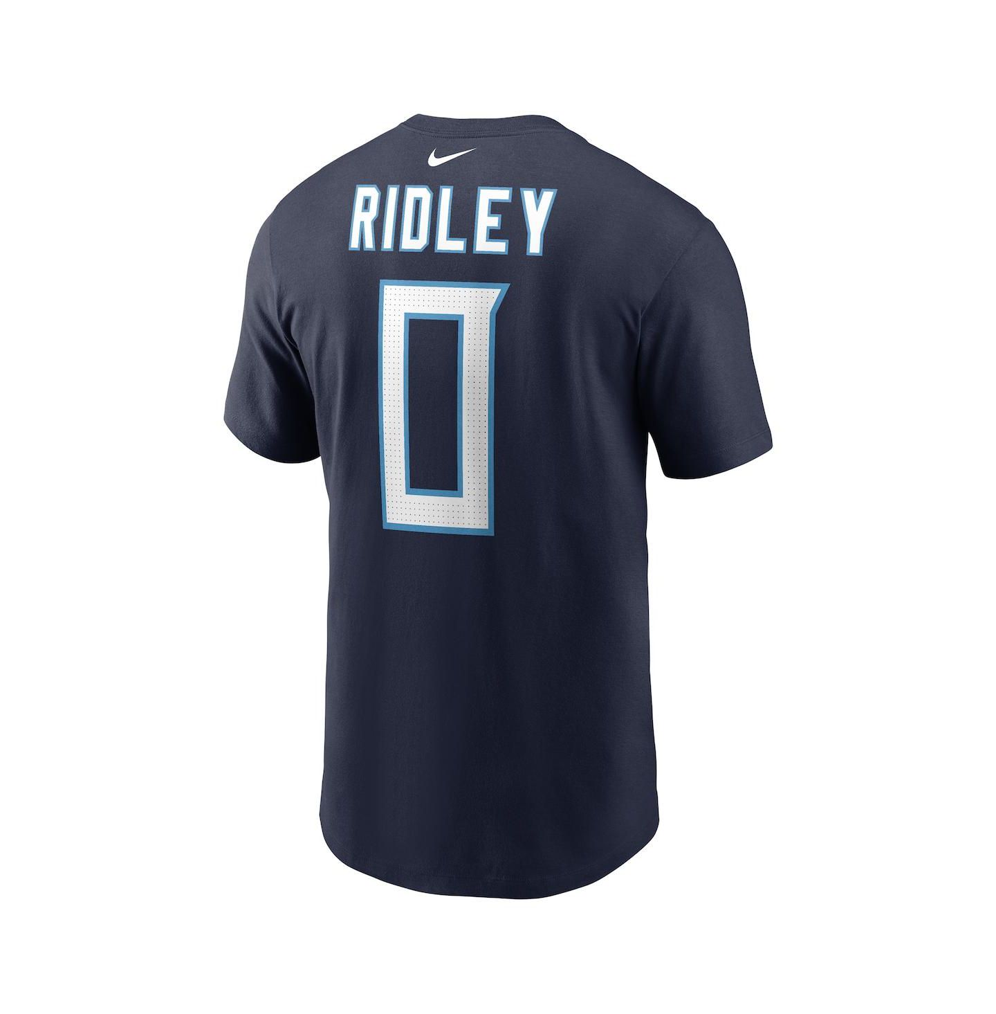 Мужская футболка Nike Calvin Ridley Navy Tennessee Titans Player Name & Number — фото 3