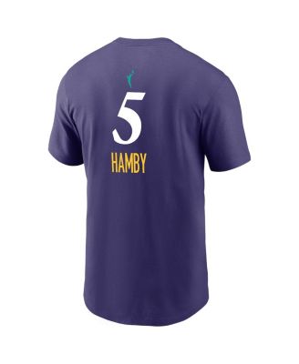 Men's Dearica Hamby Purple Los Angeles Sparks Explorer Edition Name Number T-Shirt