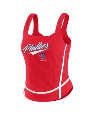 Women's Red Philadelphia Phillies Square Neck Tank Top
