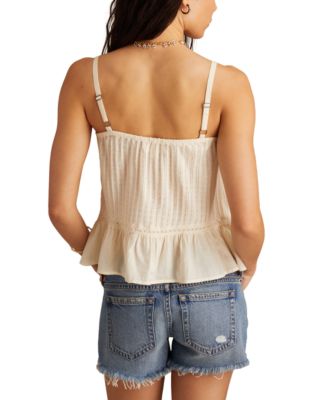 Women's Embroidered Square-Neck Sleeveless Top