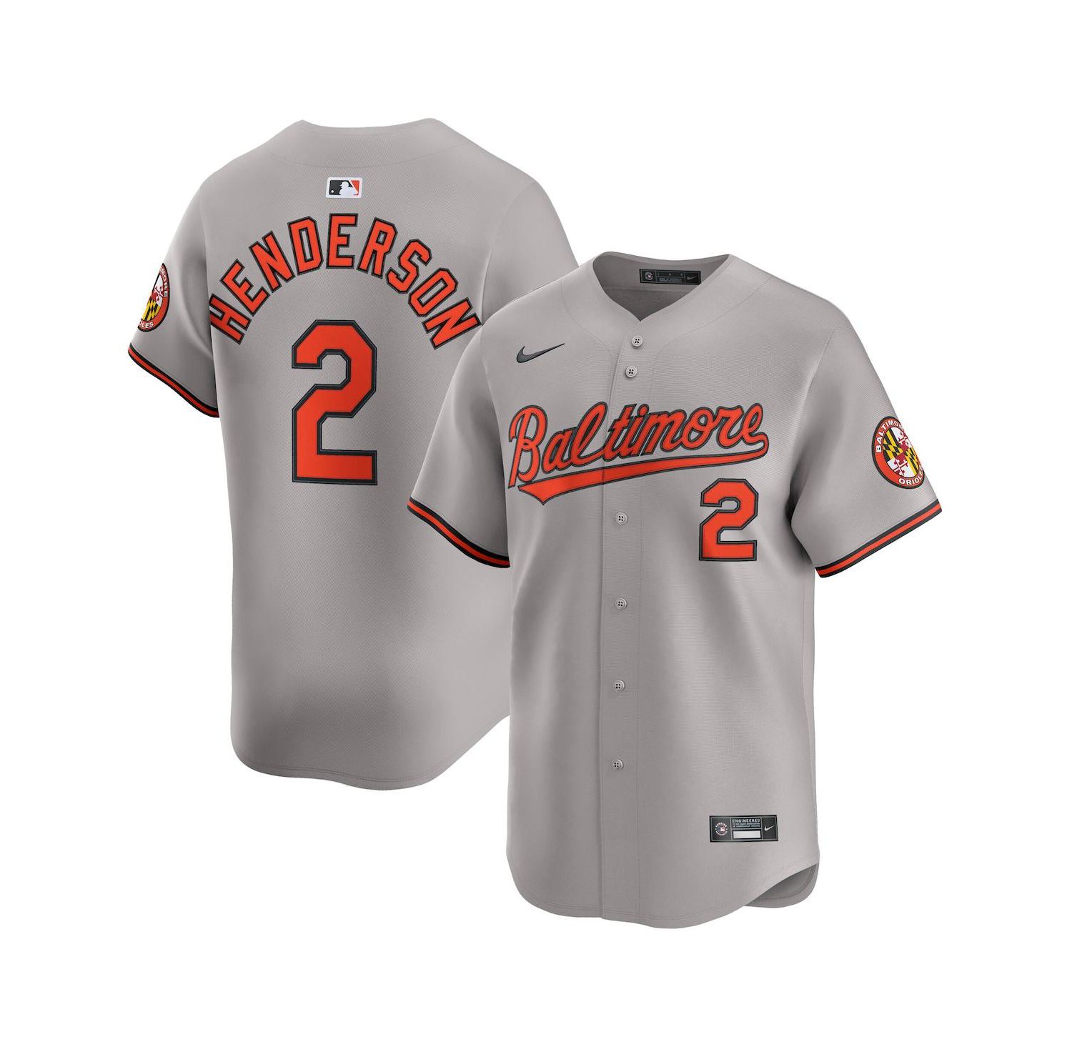 Men's Gunnar Henderson Gray Baltimore Orioles Road Limited Player Jersey