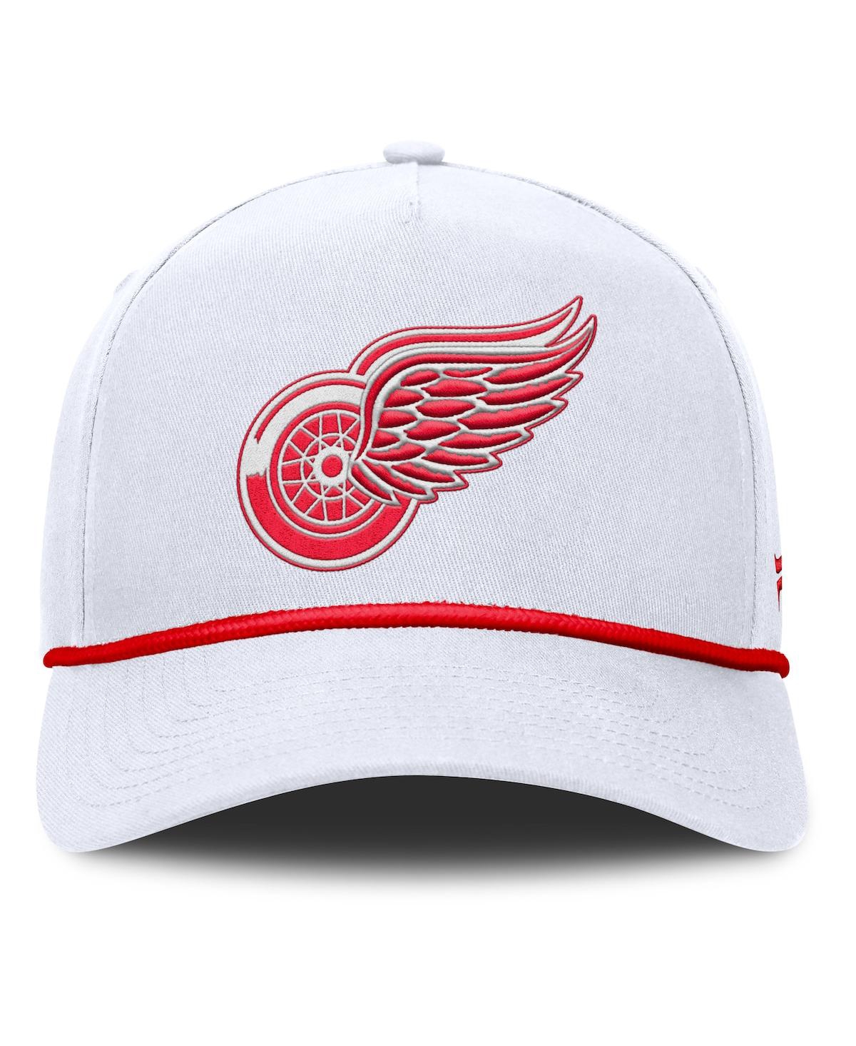 Fanatics Men's White Detroit Red Wings Rope A-frame Adjustable Hat