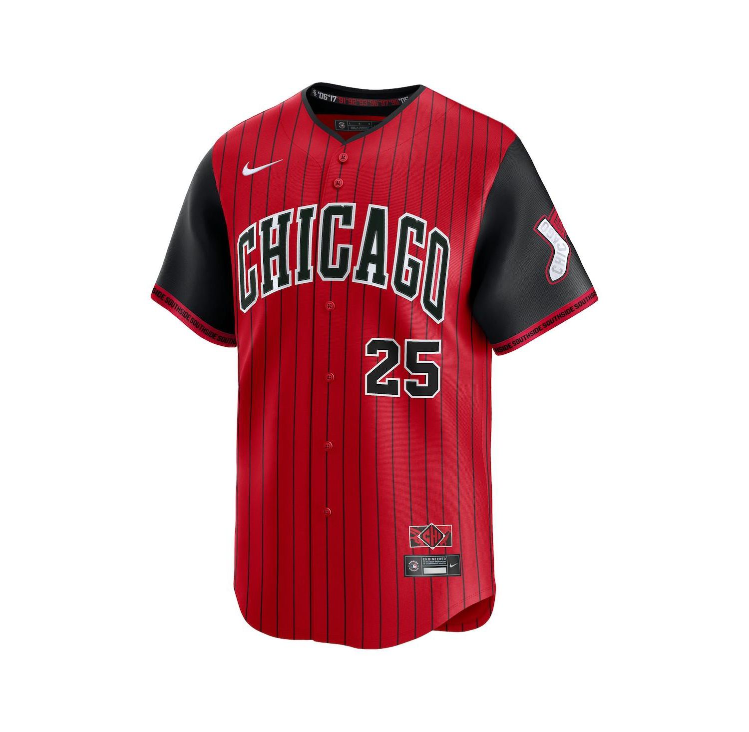 Men's Andrew Vaughn Red/Black Chicago White Sox 2025 City Connect Limited Player Jersey