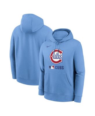Nike - Men's Light Blue Chicago Cubs Authentic Collection Lockup Alternate Logo Performance Pullover Hoodie