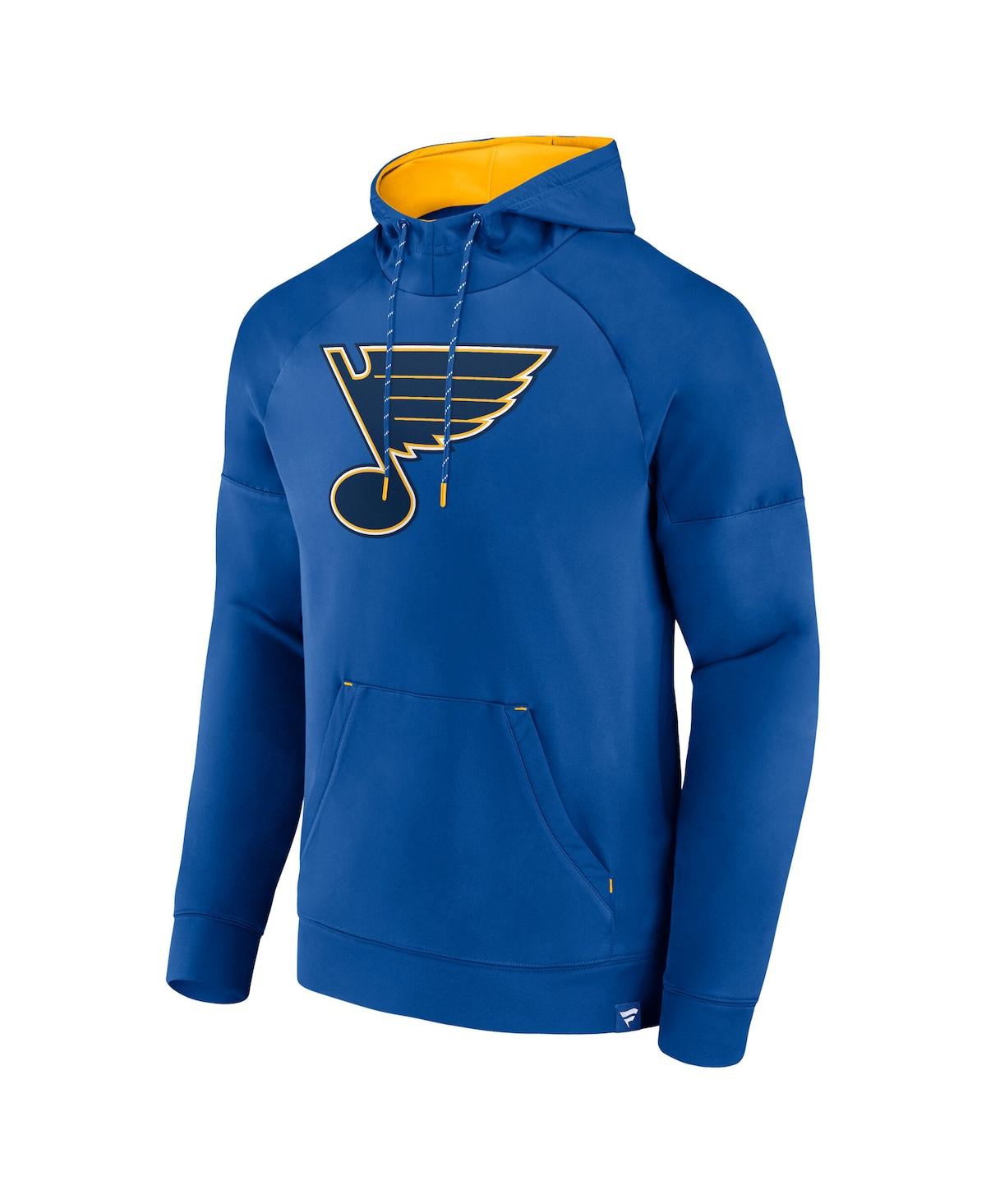 Fanatics Men's Royal St. Louis Blues Iconic Defender Raglan Pullover Hoodie In Blue