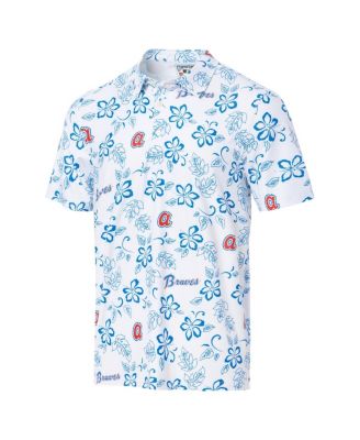 Men's White Atlanta Braves Cooperstown Collection Performance Polo Shirt