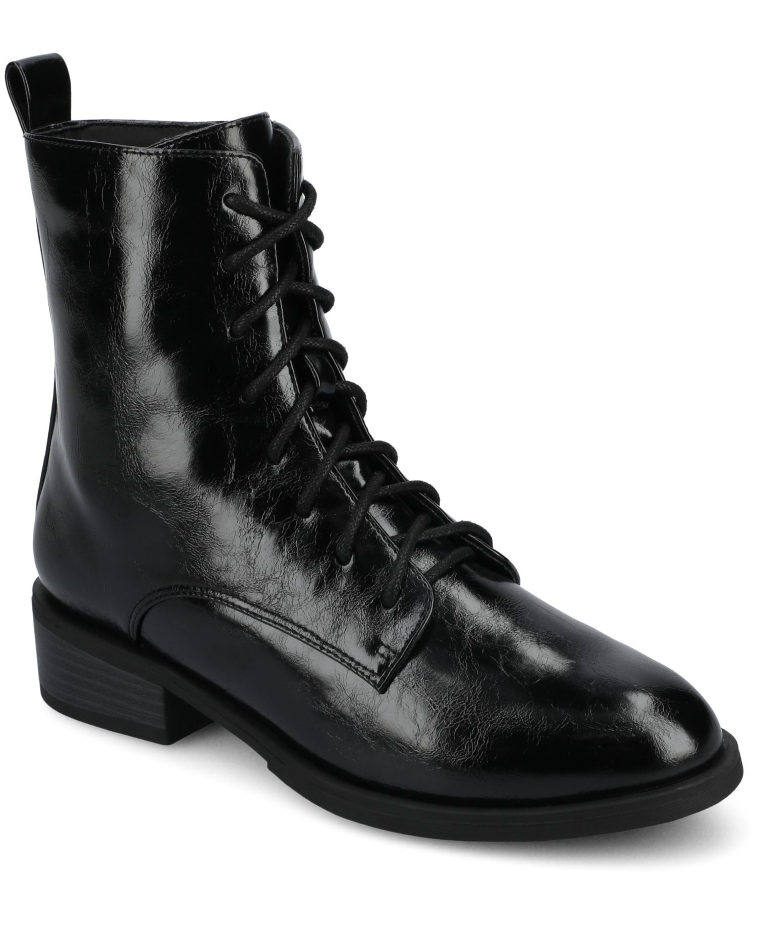 Women's Vienna Lace Up Stacked Heel Booties