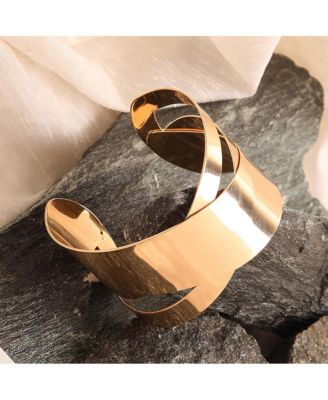 Gold-Plated Handcuff Bracelet