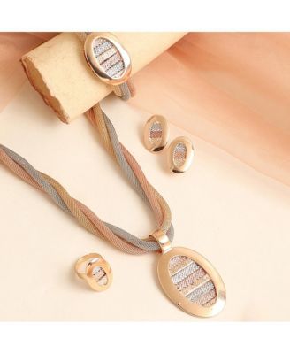 Gold-Plated Stones Jewellery Set