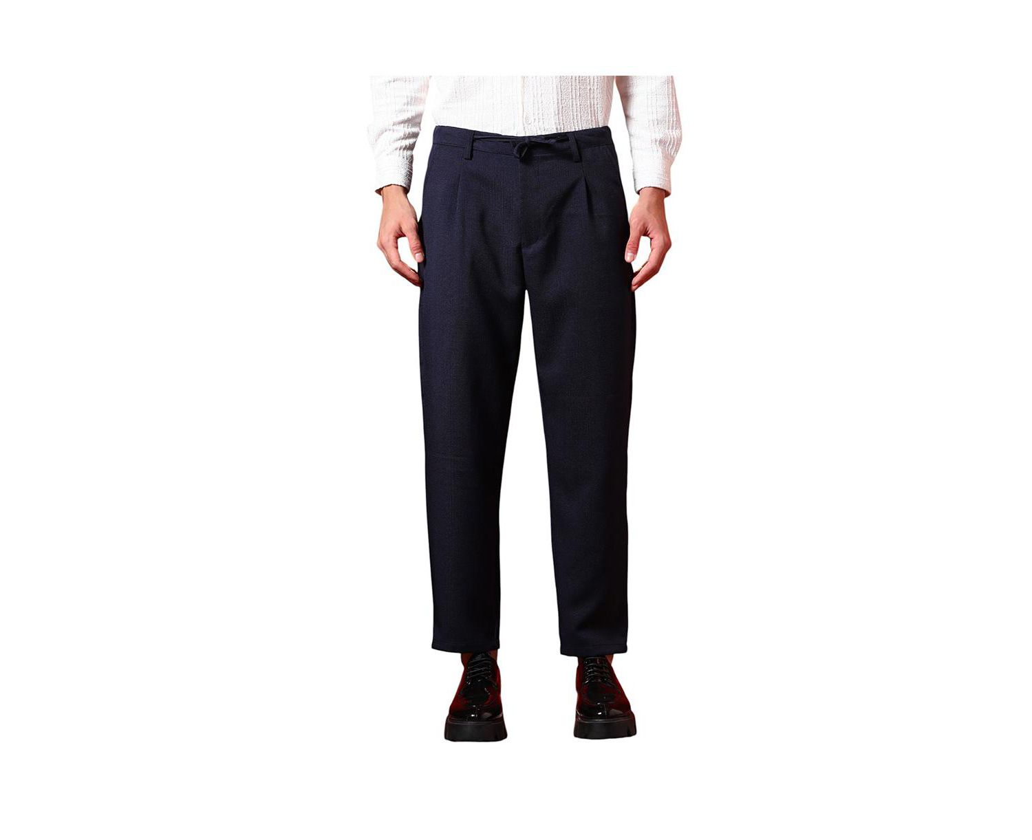 Men's Prussian Blue Tailored Trousers