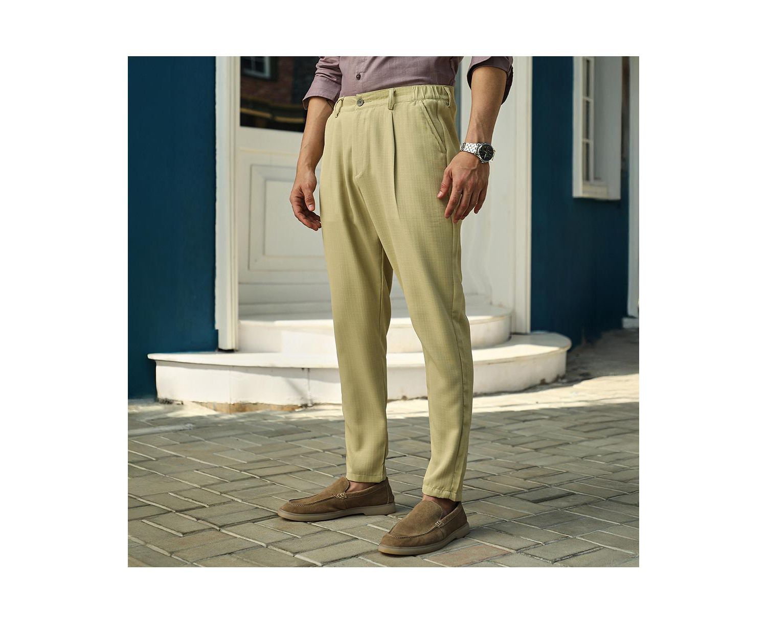 Men's Lime Green Chino Trousers