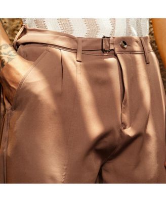Men's Tan Brown Panelled Gurkha Trousers