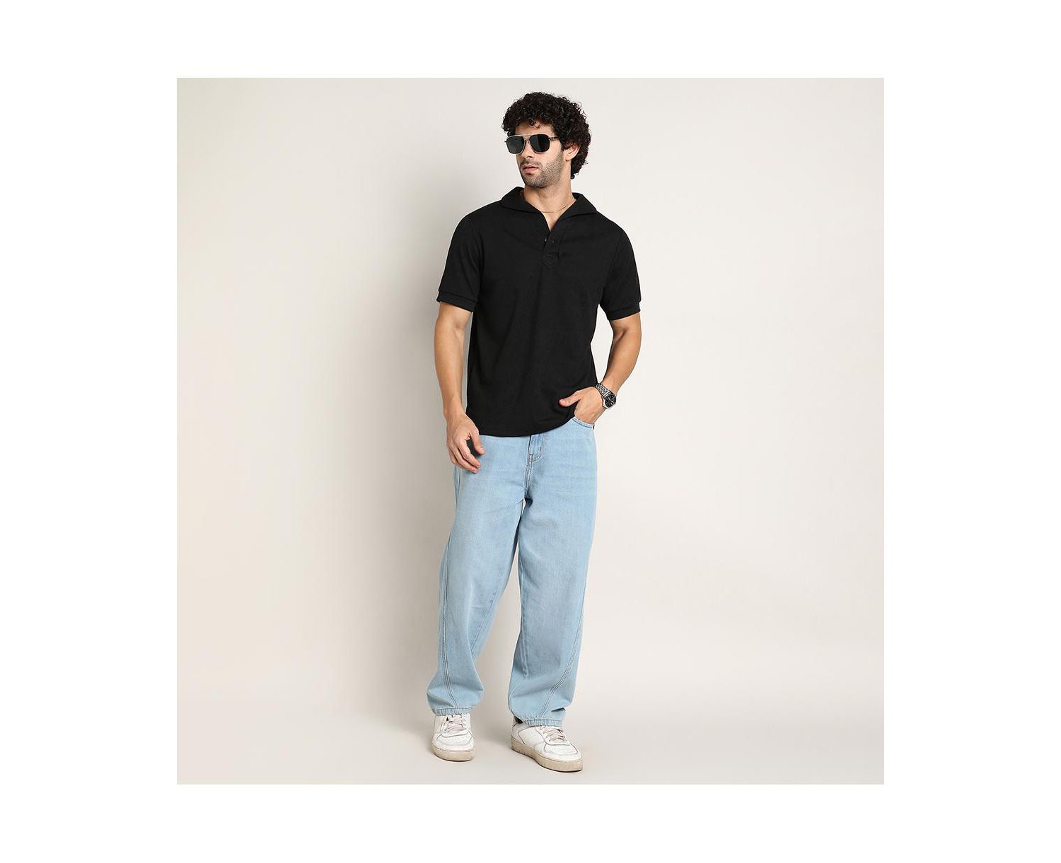 Men's Onyx Black Tactitle Spread-Polo T-Shirt