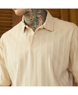 Men's Tactile Oversized Polo T-Shirt