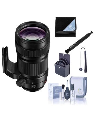 LUMIX S PRO 70-200mm f/4 Lens, Bundle with Lens Wrap, 77mm Filter Kit, Lens Cleaner, Cleaning Kit and Lens Cap Tether