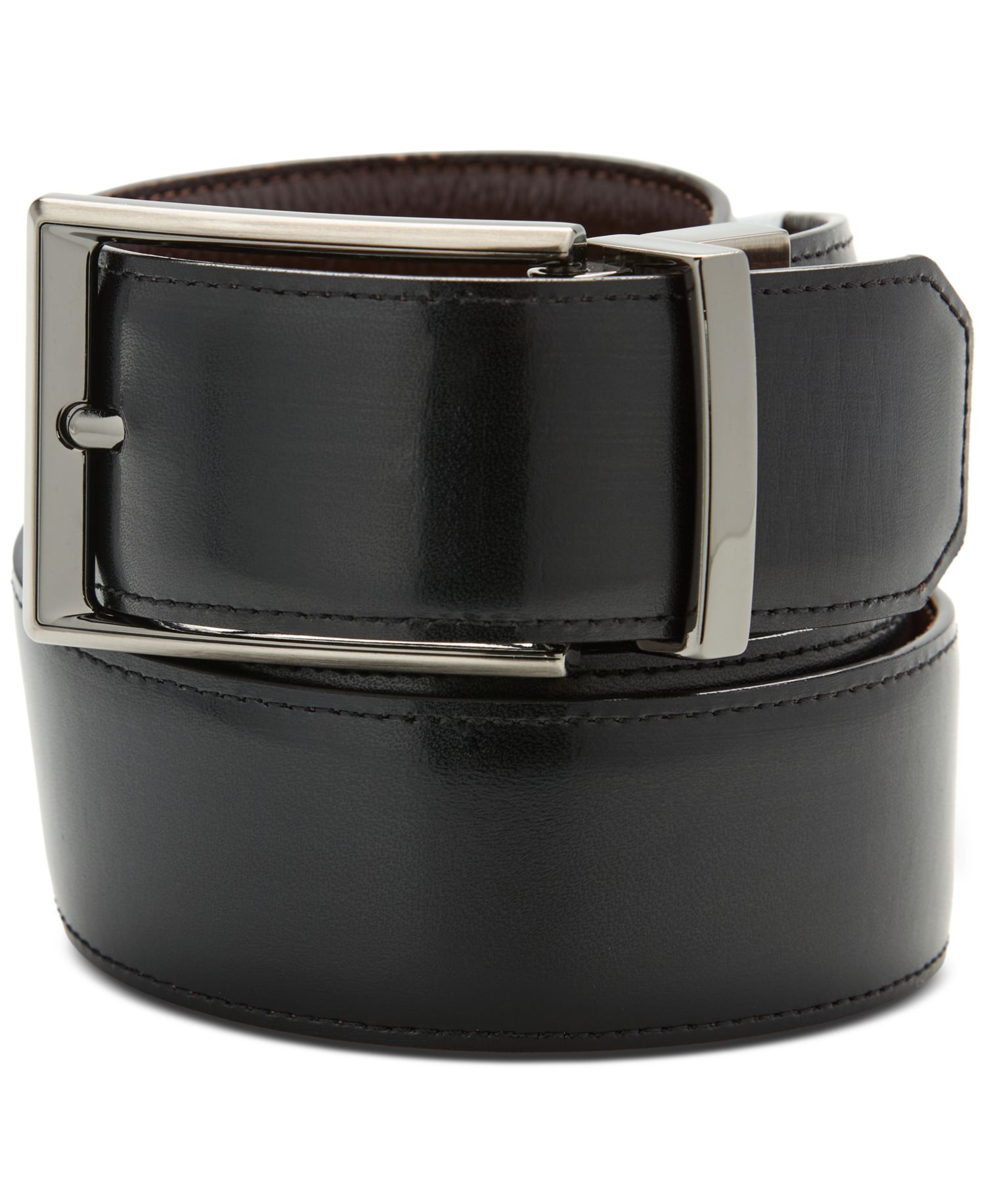 Men's Leather Double-Stitch Belt
