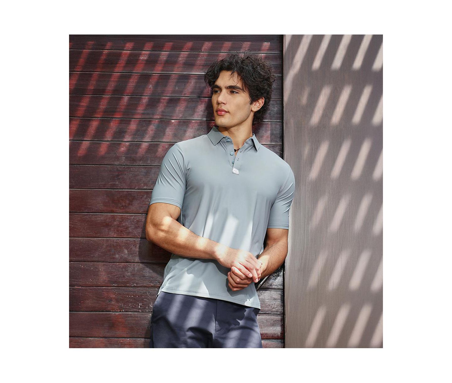 Мужская футболка Cahoot Campus Sutra Coin Grey Seamless Solid Polo, цвет: Серый — фото 2