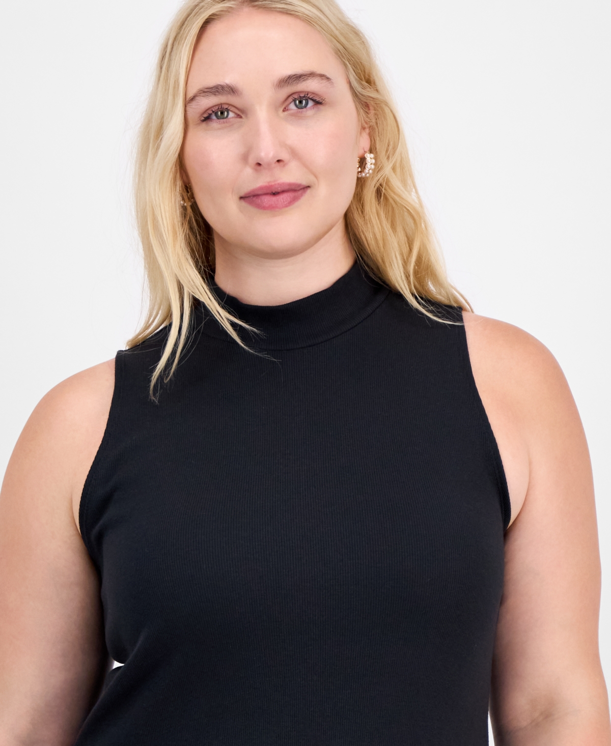 On 34th Women's Sleeveless Tank Midi Dress, Created For Macy's In Black