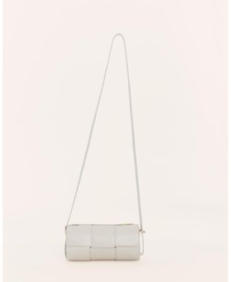 Women's Woven Leather Barrel Bag, Created for Macy's