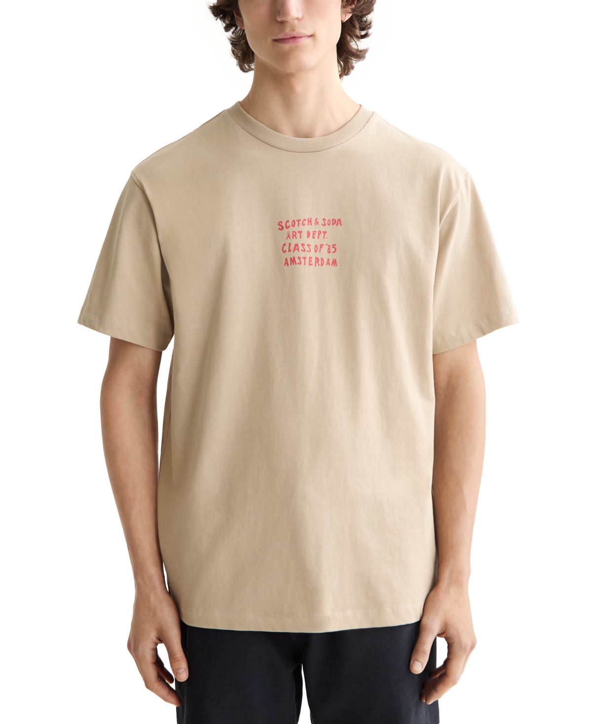 Scotch & Soda Men's Relaxed Fit Short Sleeve Crewneck Art Class Graphic T-shirt In Neutral