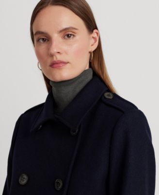 Women's Short Double-Breasted Wool Coat