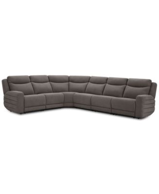 Kristyan 6-Pc. Fabric Sectional with 2 Power Recliners