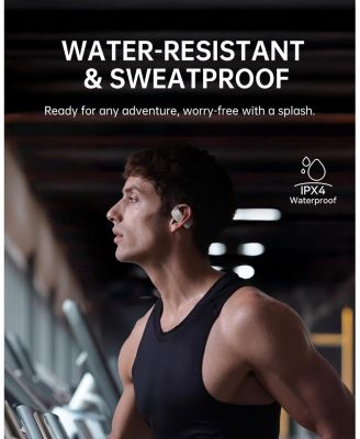 Open Earbuds True Wireless Earbuds Bluetooth 5.4 Open Ear Headphones Sport Earphones,IPX4 Sweatproof,60H Battery Life,Hi-Res LDAC Audio MF1 White