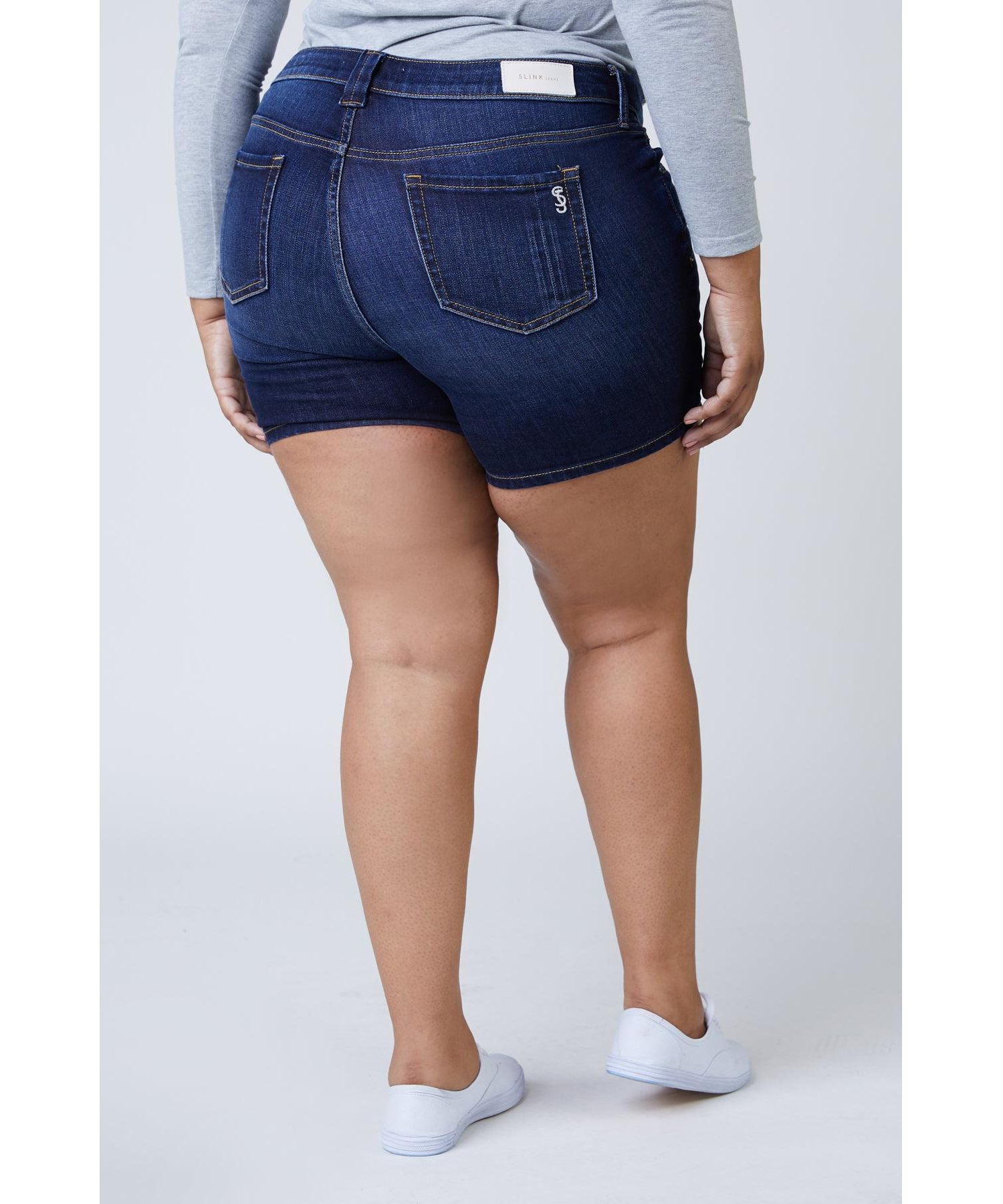 Plus Size Denim Shorts in 5.5" inseam - Sasa