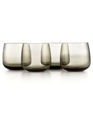 Hotel Collection - 4-Pc. Modern Smoke Stemless Wine Glasses