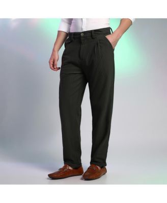 Men's Midnight Black Corduroy Tailored Trousers