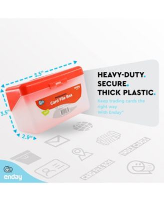 Index Card Holder Red, 3x5 Note Flash Card Organizer Case, Index Card File w/flip top, Notecard Recipe, Holder, Holds 250 Cards (1 PC)