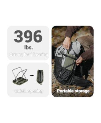 Folding Camping Stool , Portable Mini Camping Chair, Lightweight Aluminium Alloy Chair, Small Backpacking Stool with Thickened Seat Cushion