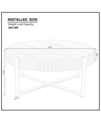  Modern Coffee Table with Stainless Steel & Ash Grain